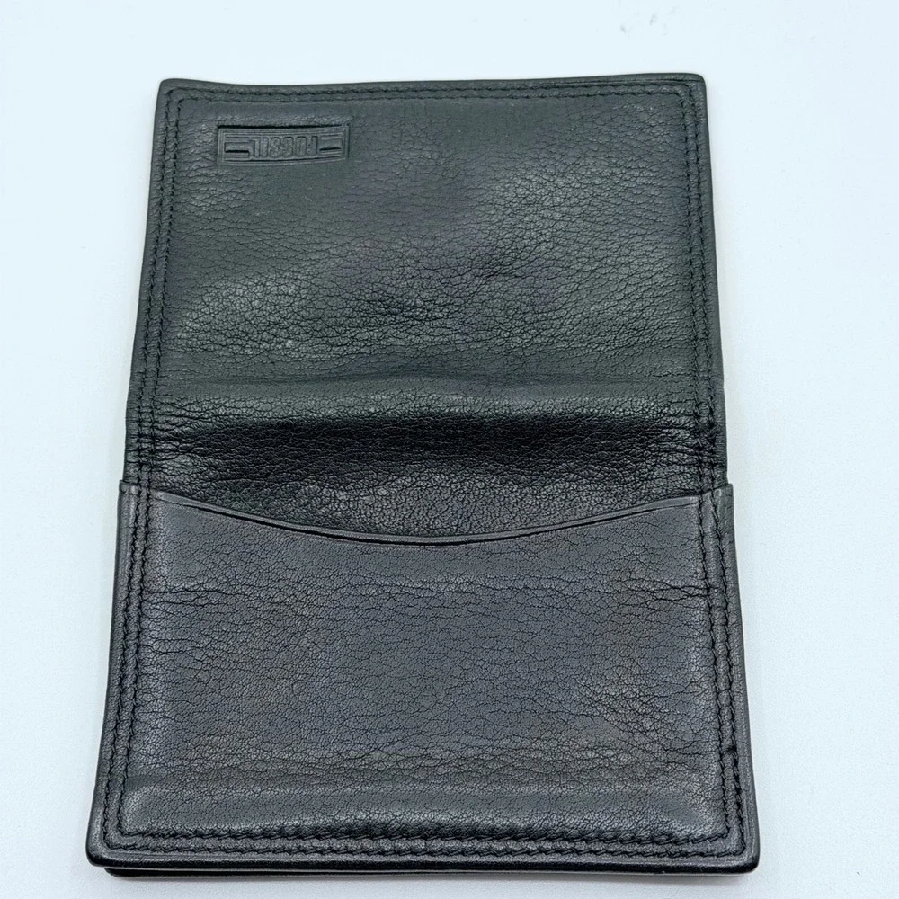 Fossil Black Leather Bifold Wallet Classic Minimalist Heritage EDC Dad Core